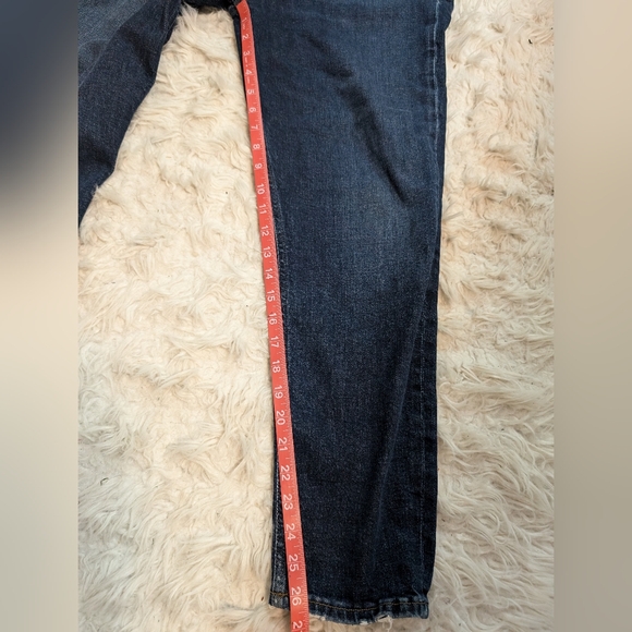 Agolde Women's Nico HighRise Slim Fit dark blue Jean buttonfly sz 31 - Picture 5 of 7